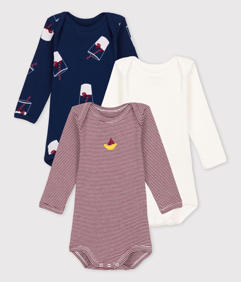 Babies' Organic Cotton Bodysuits - 3-Pack Tajinebanane x Petit Bateau multicolor