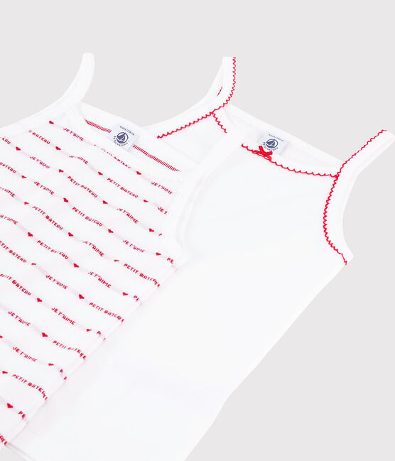 Petit Bateau "Je t'aime" Girls' Strappy Tops - 2-Pack variante 1