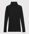 Women's Wool/Cotton Blend Polo Neck NOIR black