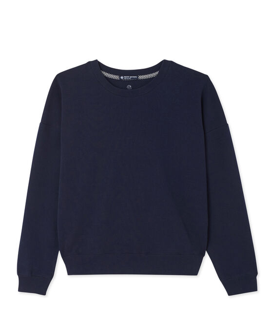 Women's stretch cotton sweatshirt SMOKING blue