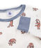 Boys' Ribbed Pyjamas MARSHMALLOW white/MULTICO white