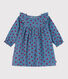 Babies' long-sleeved apple-print corduroy dress