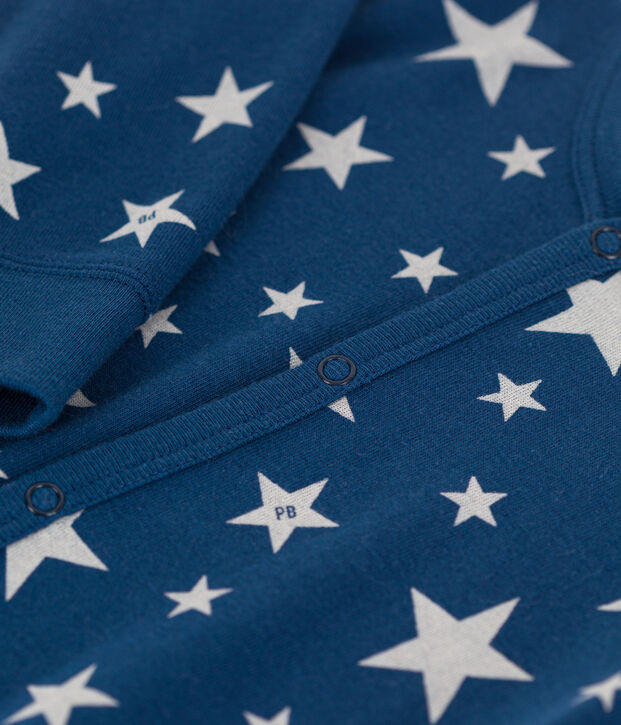 Babies' Footless Cotton Pyjamas blue/white