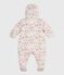 Babies' polyester snowsuit MILK /MULTICO