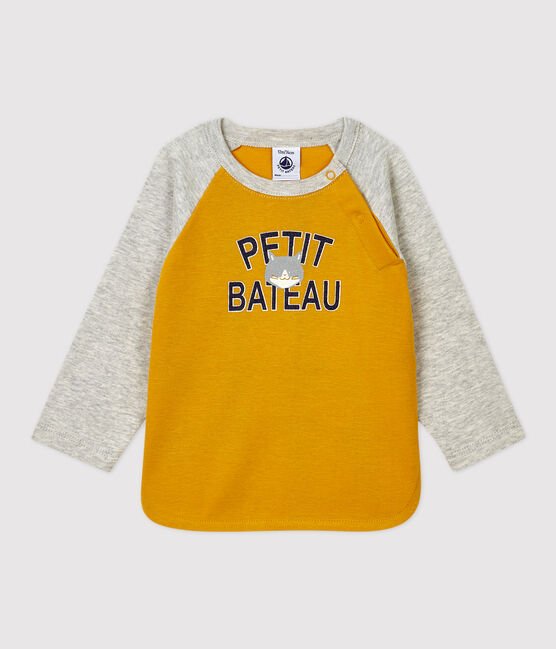 Babies' Cotton T-Shirt BOUDOR yellow/BELUGA