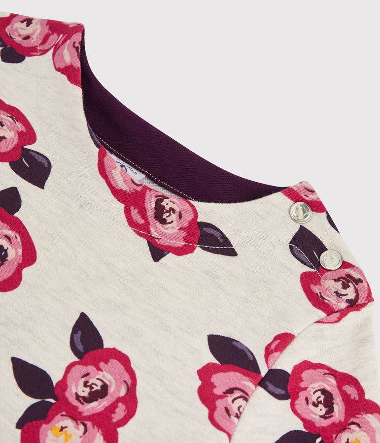 Girl's Long-sleeved Dress beige/multicolor