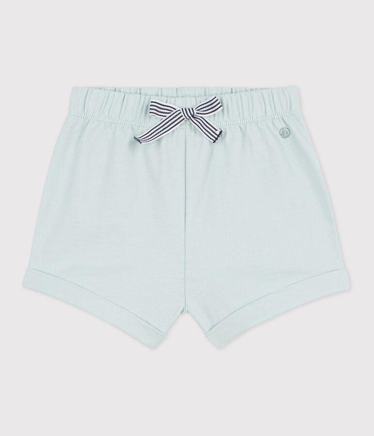 Babies' plain cotton shorts blue