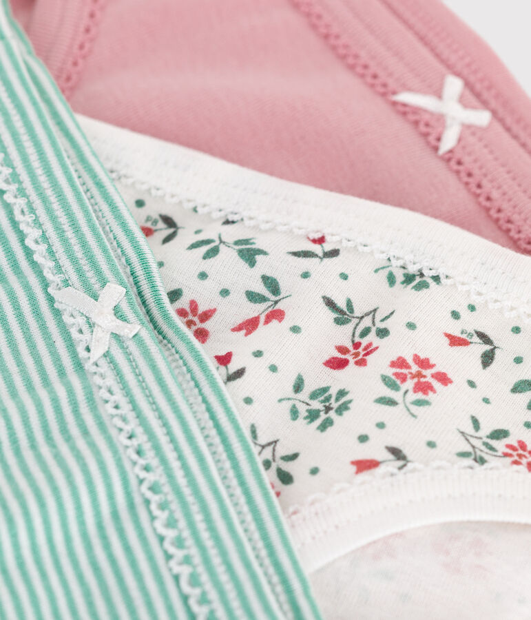 Children's flower-patterned cotton pants - 3-pack variante 1