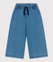 Girls' Light Denim Wide-Leg Trousers DENIM CLAIR blue