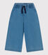 Girls' Light Denim Wide-Leg Trousers
