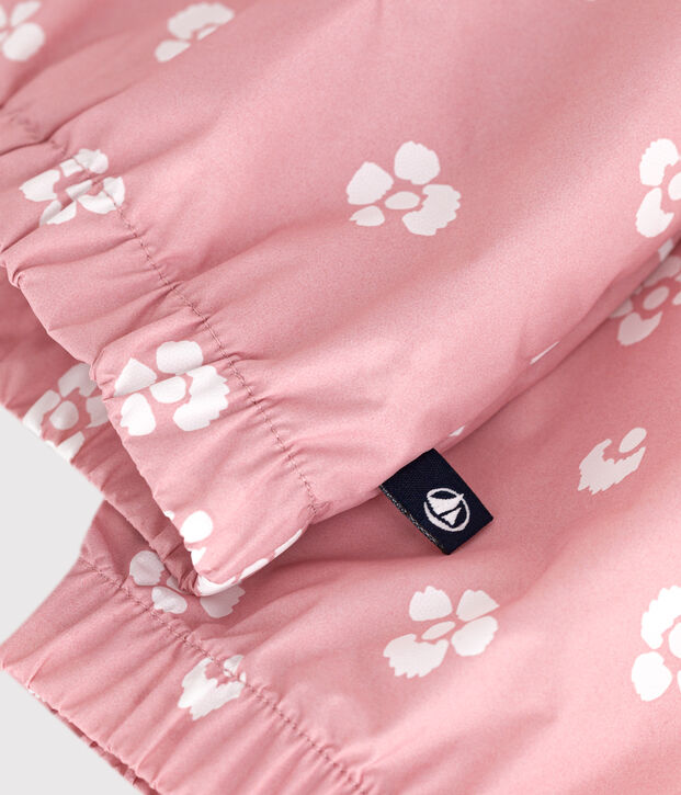 Children's floral windbreaker pink/white