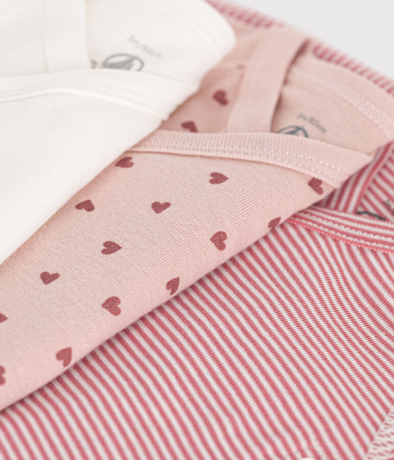 Babies' long-sleeved wrapover cotton bodysuits - 3-Pack variante 2