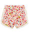 Baby girls' printed shorts MARSHMALLOW white/MULTICO white