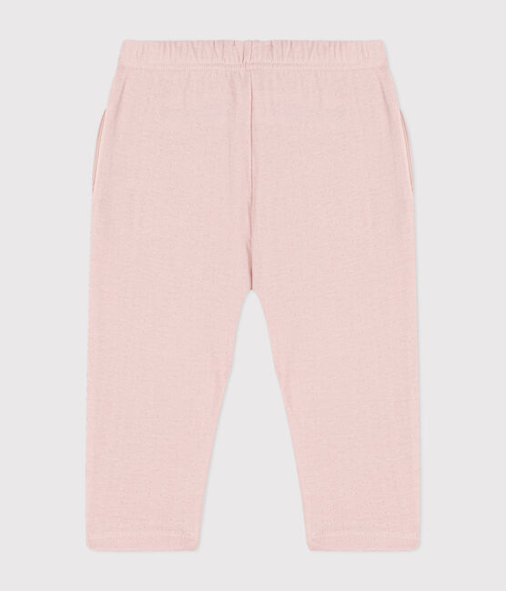 Babies' Plain Tube Knit Trousers SALINE pink