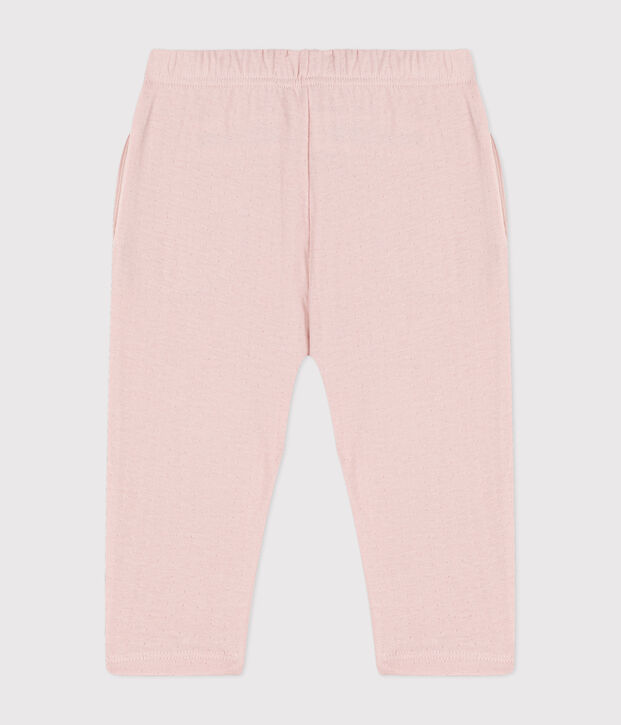 Babies' Plain Tube Knit Trousers pink