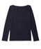 Women's long-sleeved lacquered linen tee SMOKING blue/BRILLANT blue