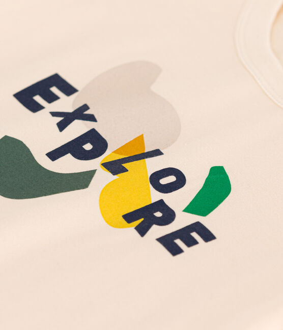 Boys' Printed Lightweight Jersey T-shirt AVALANCHE white/MULTICO