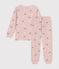 Children's brushed fleece pyjamas printed with stars and hearts SALINE pink/MULTICO white