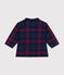Babies' checked flannel shirt SMOKING blue/MULTICO white