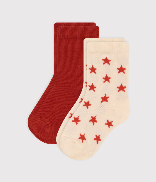 Babies' Cotton Jersey Starry Socks - Pack of 2 multicolor