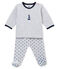 Baby boy's pyjamas POUSSIERE grey/MULTICO white