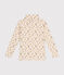 Girls' cotton rollneck top AVALANCHE white/MULTICO