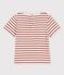 Babies' Organic Cotton Striped Short-Sleeved T-Shirt MONTELIMAR beige/OMBRIE