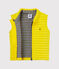 Baby boys' jacket in quilted tube knit JAUNE yellow