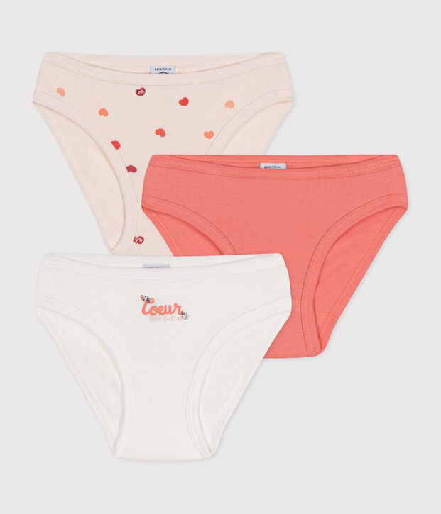 Girls' cotton briefs - 3-Pack multicolor
