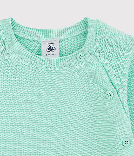 Babies' Blue Organic Cotton Knit Cardigan VERGLAS blue