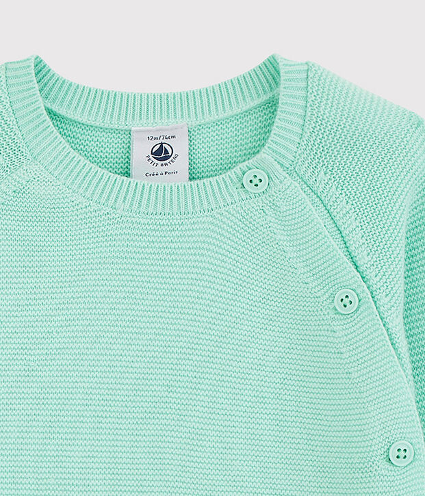 Babies' Blue Organic Cotton Knit Cardigan blue