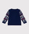 Babies' knitted cardigan with a wool content MEDIEVAL blue/MULTICO white