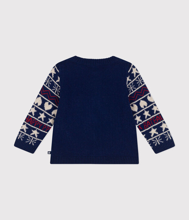 Baby knitted cardigan blue/multicolor