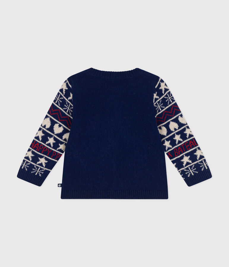Baby knitted cardigan blue/multicolor