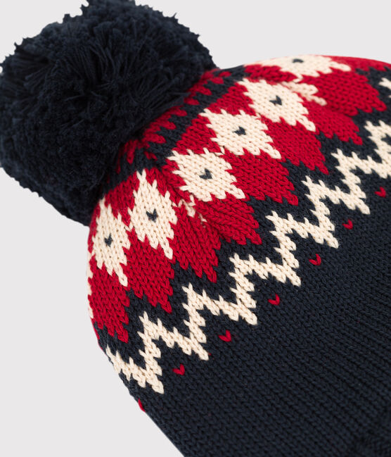 Babies' Woollen Hat SMOKING blue/MULTICO white