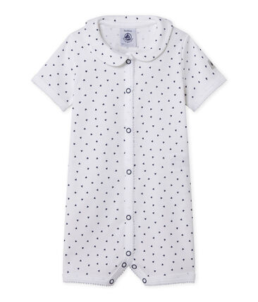 Baby Girl S Footless Sleepsuit With Heart Print Petit Bateau