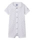 Baby girl's footless sleepsuit with heart print
