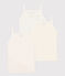 Girls' Mini Heart Patterned Cotton Strappy Vests - 3-Pack variante 1