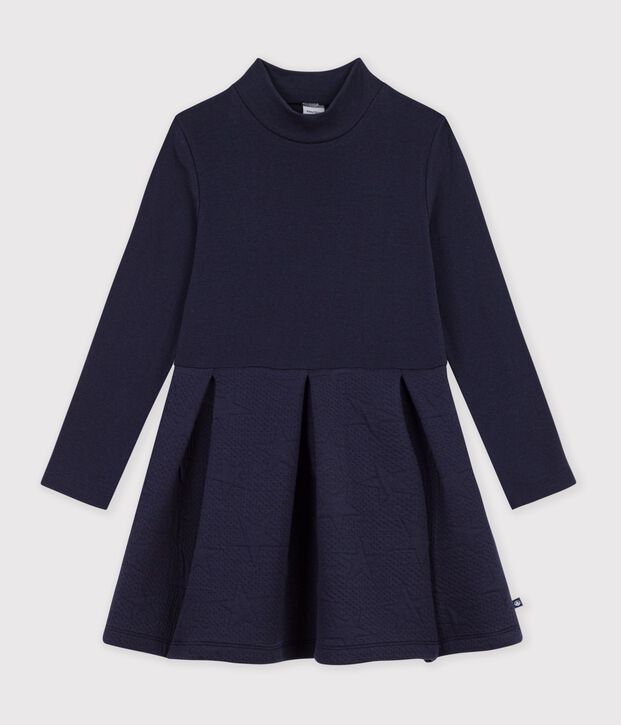 Children's long-sleeved plain cotton dress SMOKING