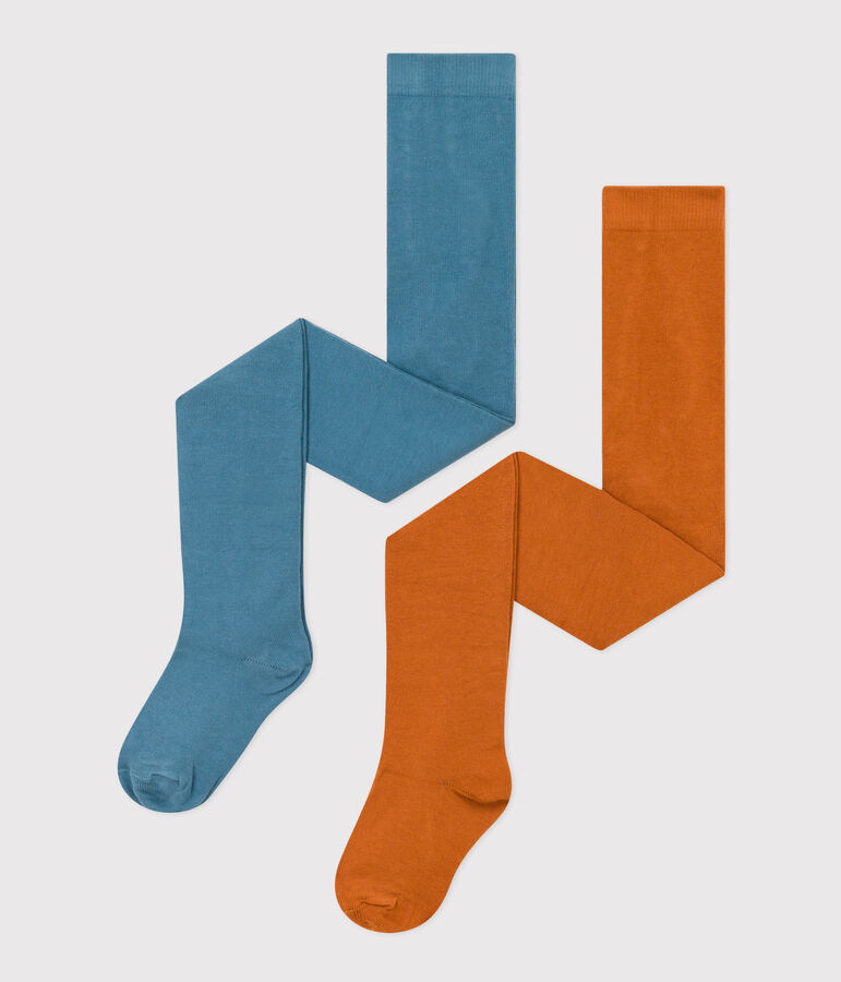Girls'  Cotton Tights - 2-Pack multicolor
