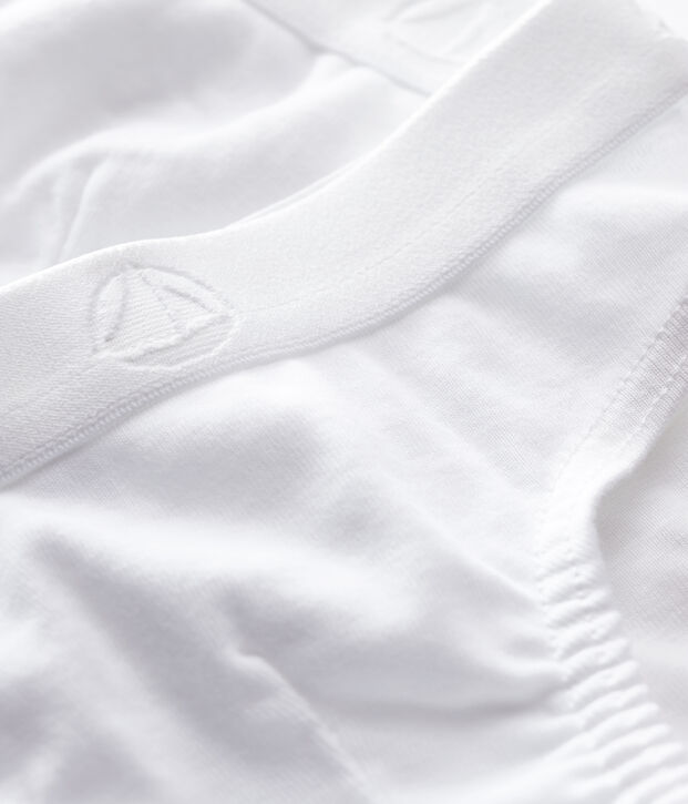 Boys' White Organic Cotton Briefs - 2-Pack multicolor