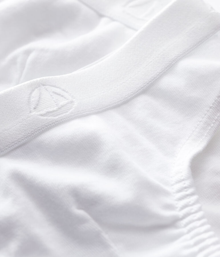 Boys' White Organic Cotton Briefs - 2-Pack multicolor