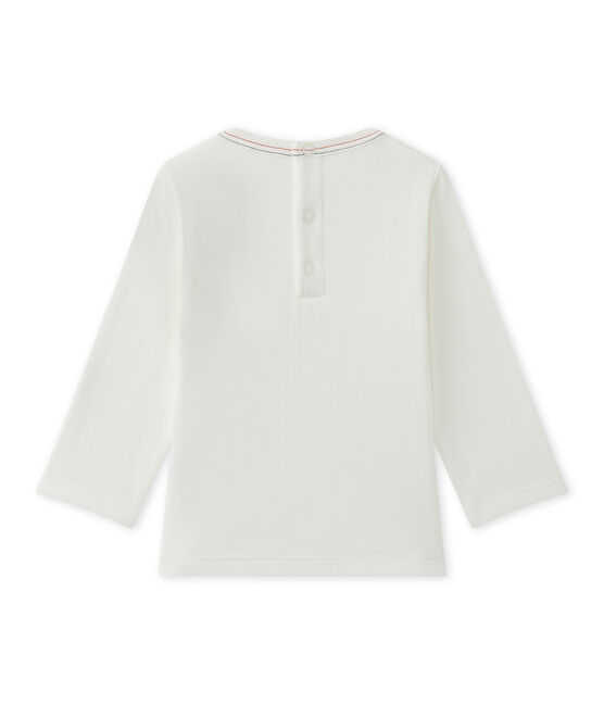 Baby boy's plain T-shirt MARSHMALLOW white