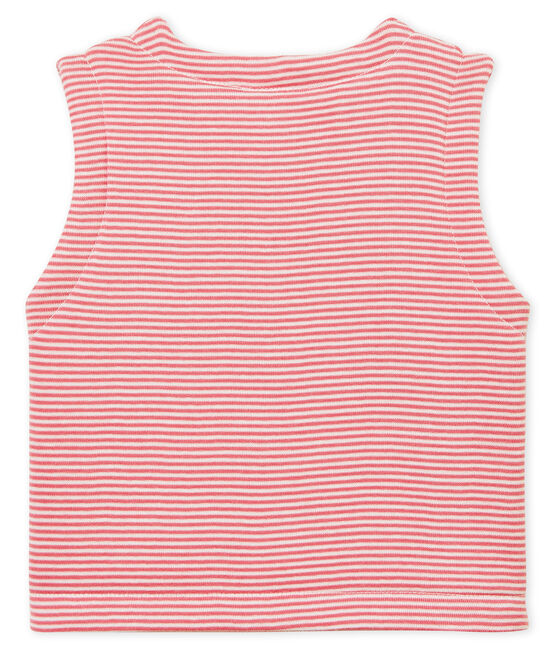 Baby Boys' Ribbed Sleeveless Vest CHEEK pink/MARSHMALLOW white