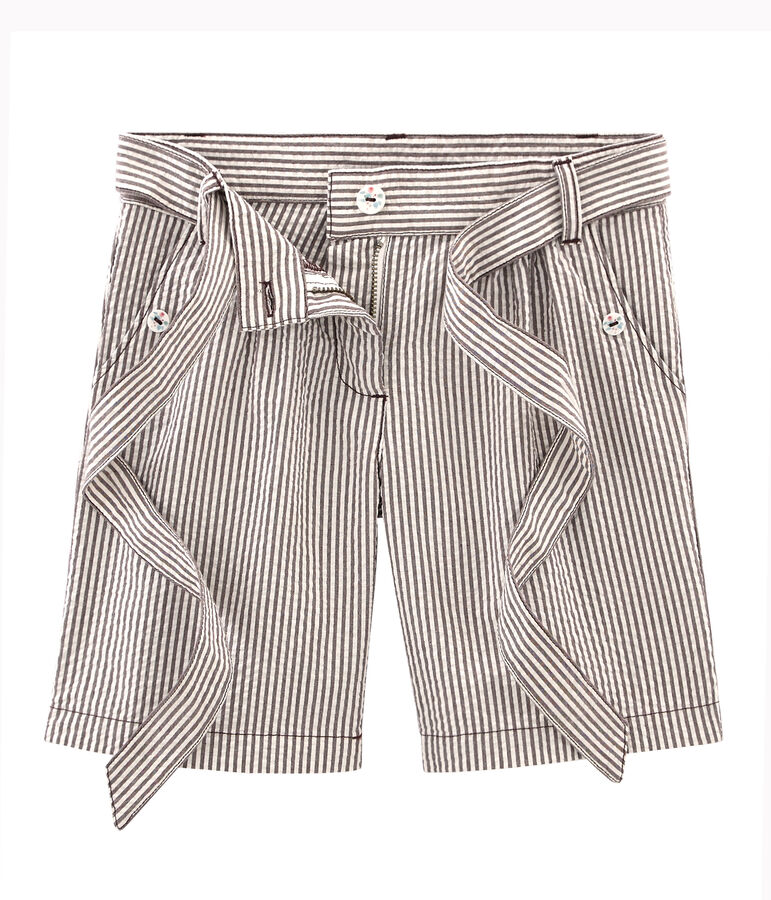 Girls' Shorts brown/white