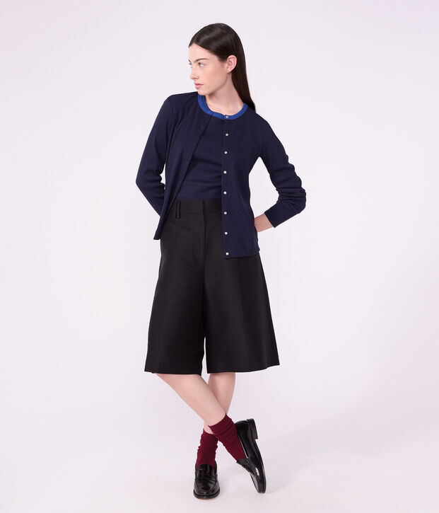 Women's plain cotton cardigan SMOKING