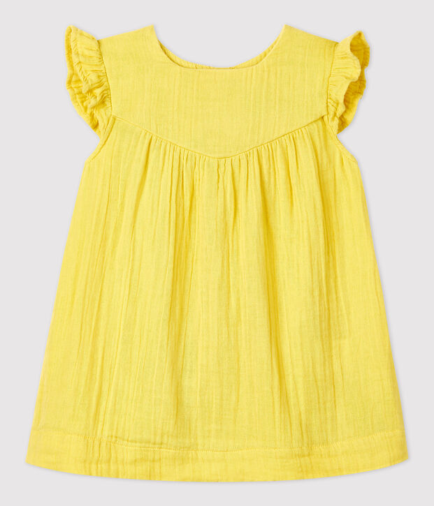 Babies' Organic Cotton Gauze Dress yellow