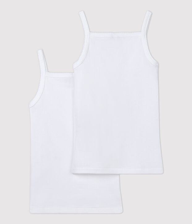 Girls' White Strappy Tops - 2-Pack multicolor