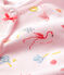 Baby girls' ribbed sleepsuit VIENNE pink/MULTICO white
