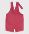 Babies' Serge Dungaree Shorts PAPI pink
